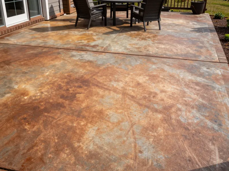 Beautiful stained concrete patio