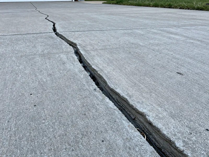 Professional concrete repair technique application