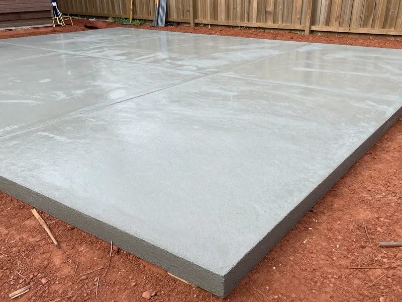 Perfectly level concrete slab foundation