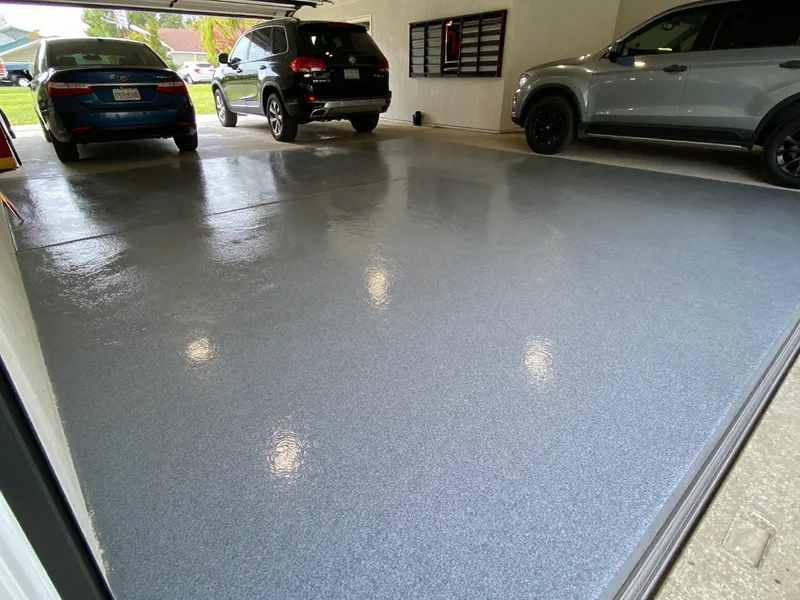 Professional finished garage floor