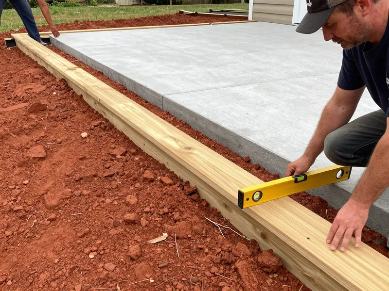 Patio installation in progress