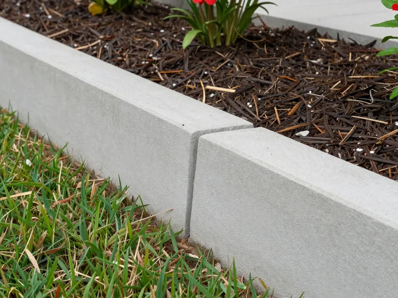 Decorative concrete curbing detail