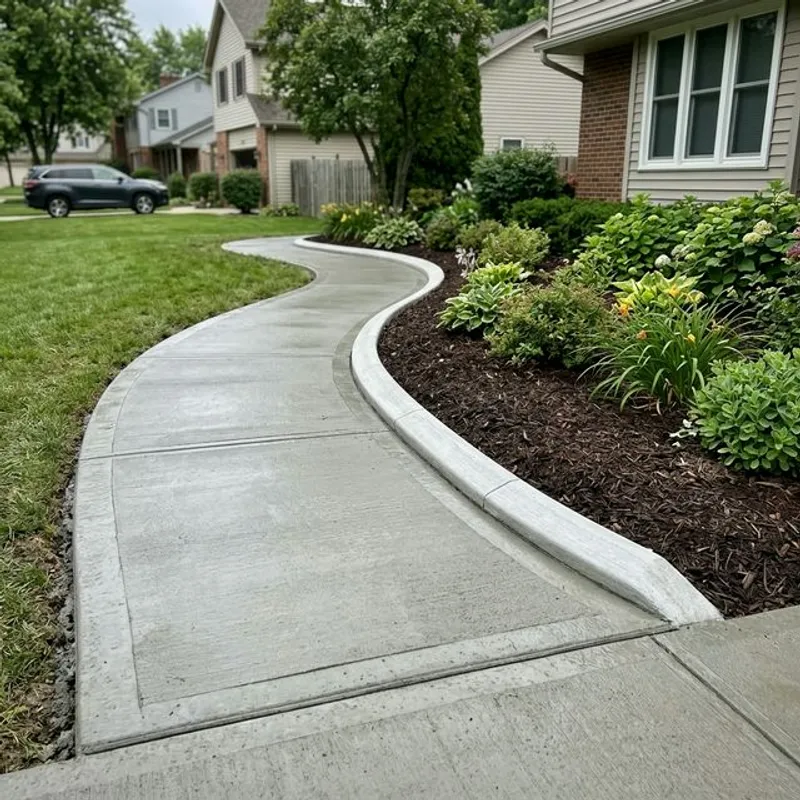 Sidewalk construction in progress