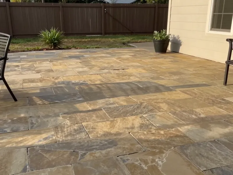 Finished Stamped Concrete Patio